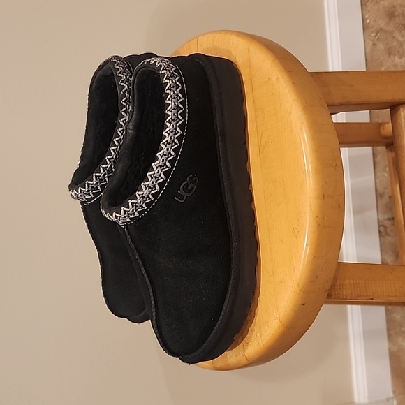 UGG Tasman Black Suede Ladies Slippers - Picture 2 of 6